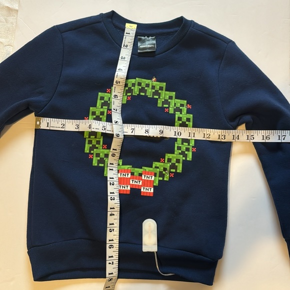 Minecraft light up boys Christmas festive mad engine long sleeve shirt - Picture 8 of 11